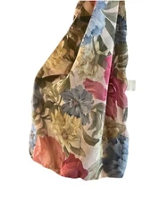Ray Strauss Floral Chiffon Scarf  Festival Boho Fairy Core 13"X56" Whimsy