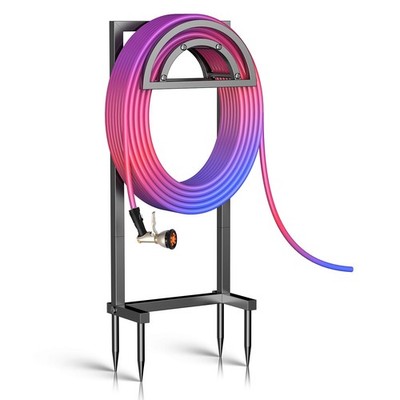 Hose Holder Holds 150-ft Water Pipe, Outdoor Freestanding Heavy Duty Water Ho...