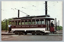 Postcard ME Boston Elevated Railway (BERy) streetcar #396 Kennebunkport, Maine