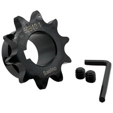 Saelno 50 Roller Chain Sprocket Type B 1 inch Bore 10 Tooth, Hardened Antiru...