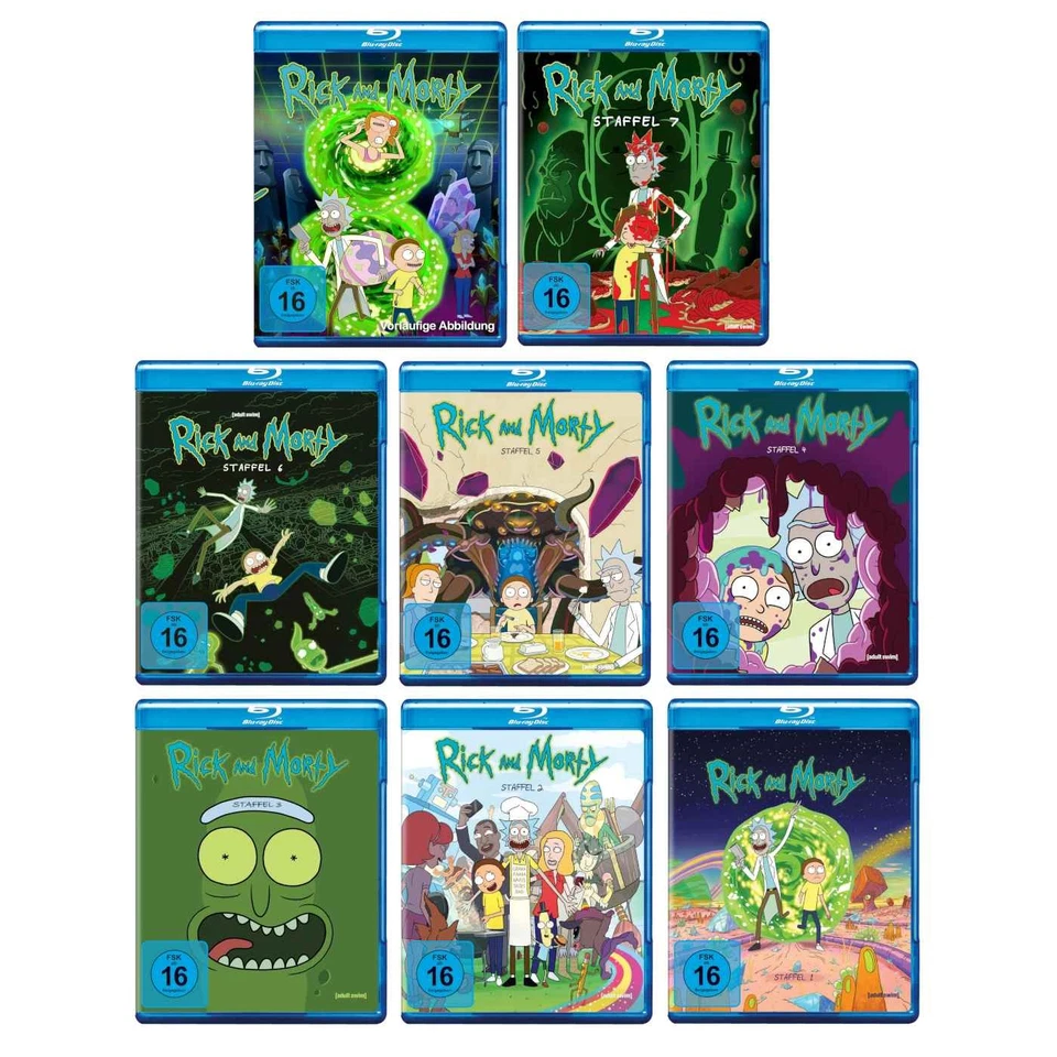 WARNER BROS Rick and Morty Staffel 1 2 3 4 5 6 7 8 zur Auswahl Blu-ray Disc NEU&OVP