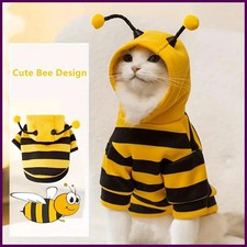 Bee Pet Puppy Coat Apparel Outfit Dog Halloween Hoodies Winter Cat Cosplay