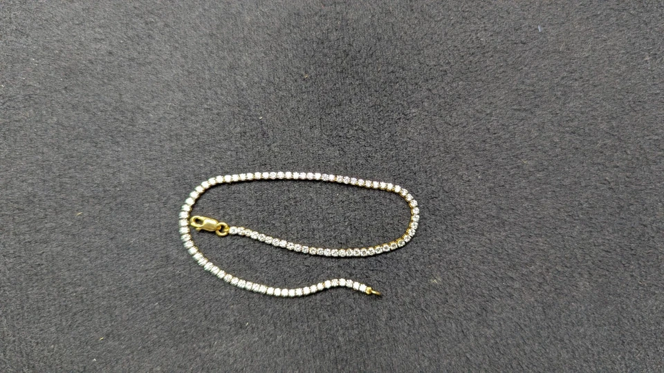 2gm 18kt Yellow Gold 1.7ct Round VS1 Lab Grown Diamond Tennis Bracelet For Women - Image 2 of 4