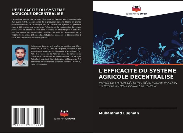 L'efficacitÉ DU SystÈMe Agricole DÉCentralisÉ Muhammad Luqman Taschenbuch 2021-image