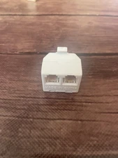 RJ11 TO 2x RJ11 Dual Jack Modular Adapter Splitter White