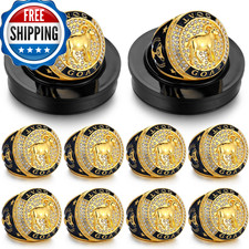 Highergo 10 Pcs Goat Championship Trophy Ring Display Neck Chain And Stand Goat