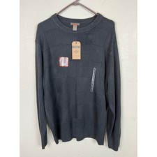 NEW Dockers Men  s XL Black Knit Sweater Soft Fine Gauge