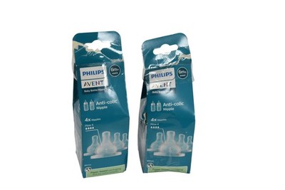 Philips Avent Anti-Colic Nipple Flow 4 6m+ 4x 2 Pack Baby Bottle Teat BPA Free