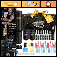 2PCS Wireless Tattoo Kit for Beginners Artists - Professional Tattoo Gun Bat
