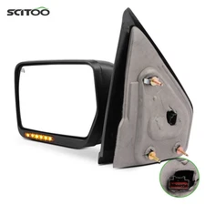 Power Mirror For 2004-2006 Ford F-150 Driver Side Textured Black Manual Folding