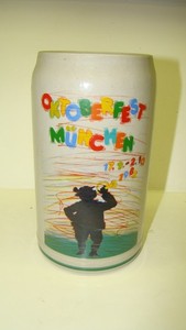 Munich Oktoberfest beer mug 1983 sixth year issue signed 1 liter Germany