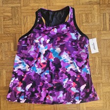 NWT Swimsuits for All Tropical Molded Cup Swimsuit Swim Top Size 20