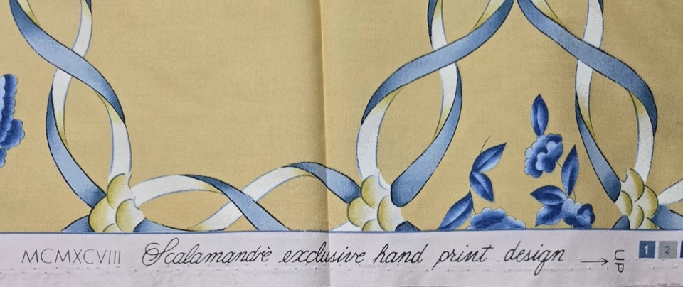 Tela Scalamandre “Precious Cargo” 16280 impresión a mano exclusiva 2 1/2 yardas X 54” Foto 4 de 4