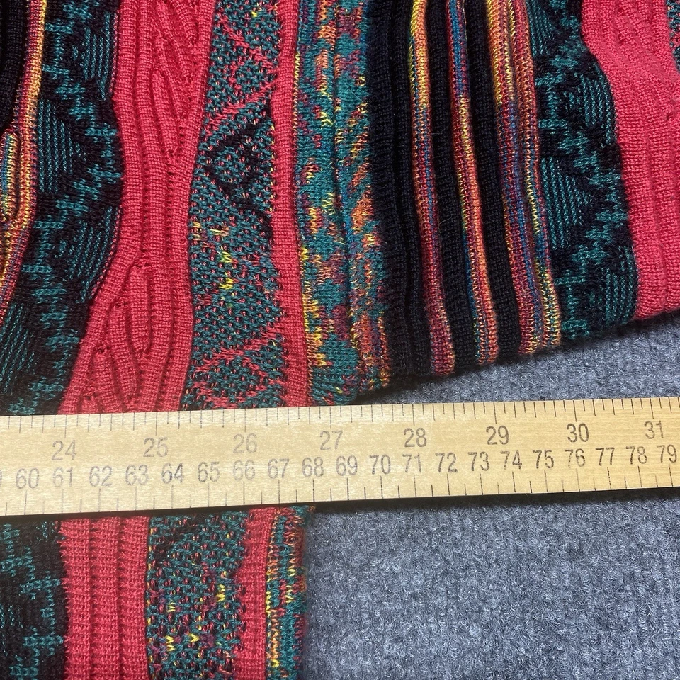 Vintage Norm Thompson Tundra 3-D Knit COOGI STYLE Sweater Sz 2XL Mercerized - Image 4 of 4