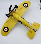 Vintage Royal Air Force Airplane Metal Yellow Retro WW1 Glider — photo 4