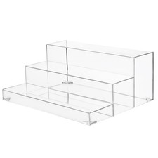 3 Tier Clear Acrylic Bottle Display Riser Back Bar Shelf Stand 15" x 12" x 6"