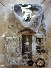 Stacy Adams Men's Regular Fit Long Sleeve Dress Shirt Taupe 22-18.5