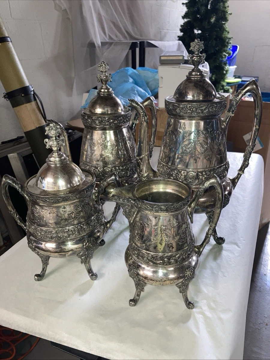 Reed & Barton 1850-1899 Antique US Silver-Plated Teapots, Coffee