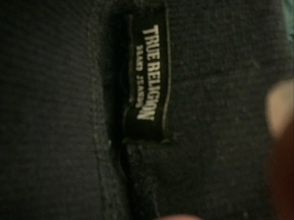 KIDS BLACK TRUE RELIGION SIZE 6 SWEATPANTS WITH POCKETS - Image 2 of 4