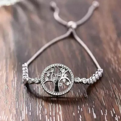 Women's Bolo Bracelet 14K White Gold Plated  4.30 Ct Round Cut Simulated Diamond