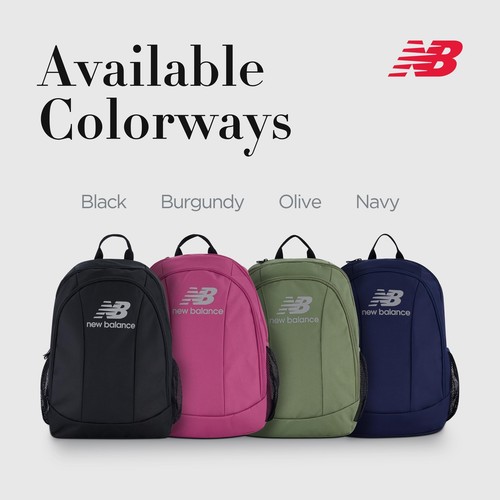 Mochila para portátil New Balance, bolsa de viaje de cercanías para hombre y mujer, oliva, 19... - Imagen 7 de 7