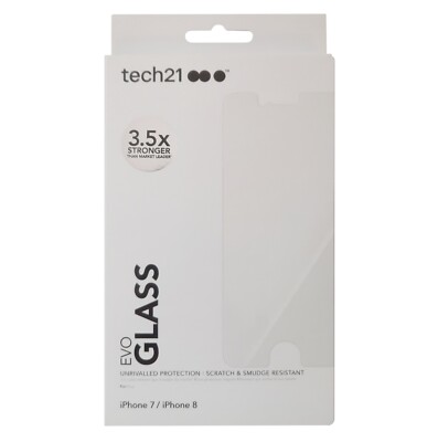 Tech21 EVO Glass T21-5342 Premium Tempered Glass Displayschutz für iPhone 7/8/SE