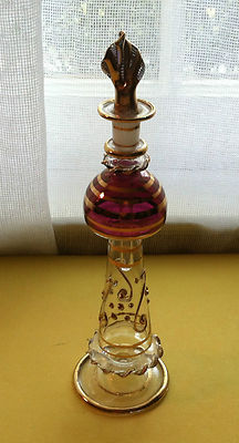 Vintage Perfume Bottle Trimmed in Gold