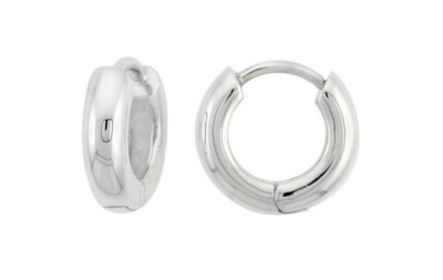 925 Sterling Silber schlicht poliert Huggie Creolen Endlos Ohrringe Aretes de Plata