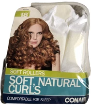 Conair Soft Rollers Soft Natural Curl's 18 Pieces Comfortable For Sleep NEW
