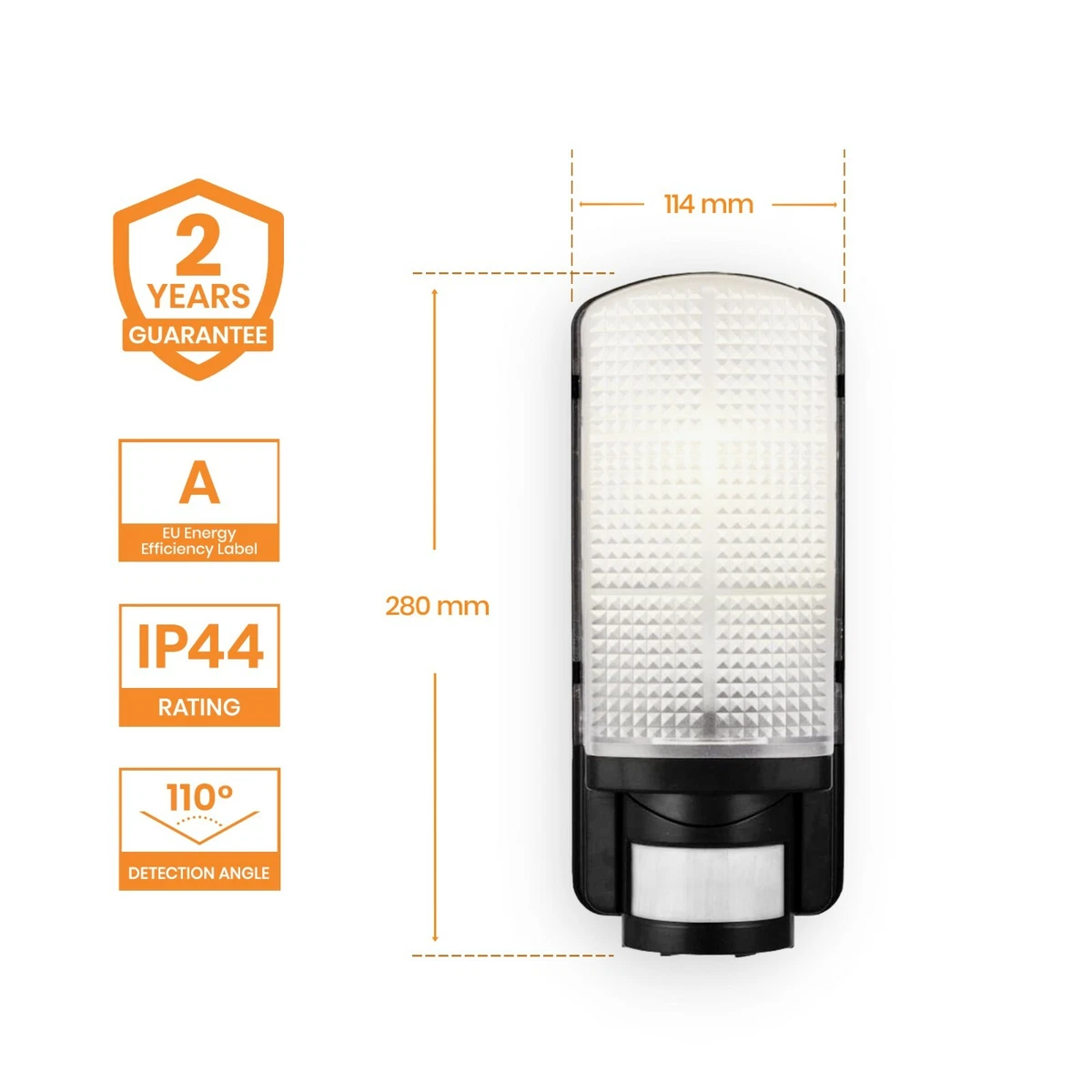 Watt Outdoor LED Bulkhead With BuiltIn PIR Motion Sensor, 59 OFF