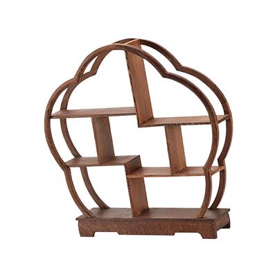 Holz Vitrinenregal Vitrine Teekanne Aufsteller für Tisch Arbeitsplatte