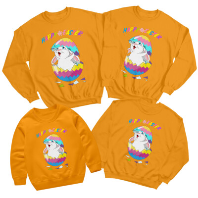 Familie Hase Frohe Ostern Sweatshirt Pullover süß Urlaub passendes Outfit #ED