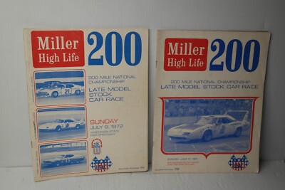 1971-1972 Miller High Life 200 Late Model Stock Car Race Program Milwaukee