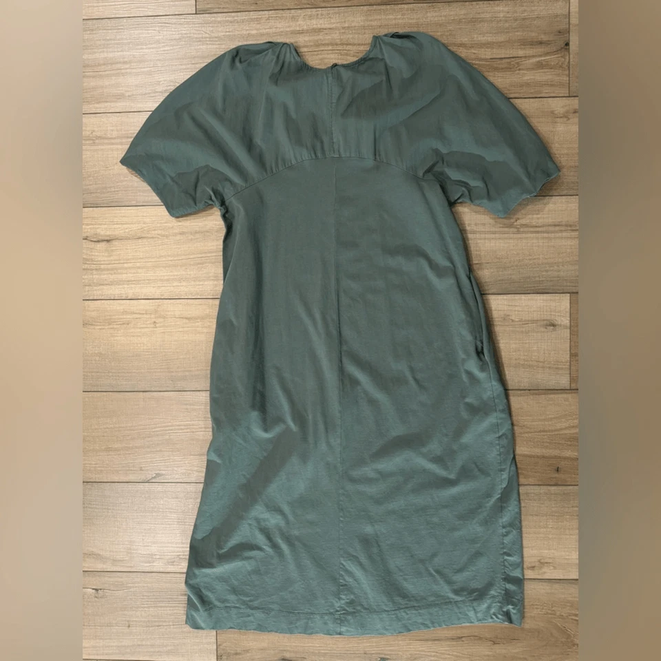 Zara Vestido Largo Manga Globo M Mediano Salvia Vacaciones Mujer’s Navidad Boho Foto 4 de 4