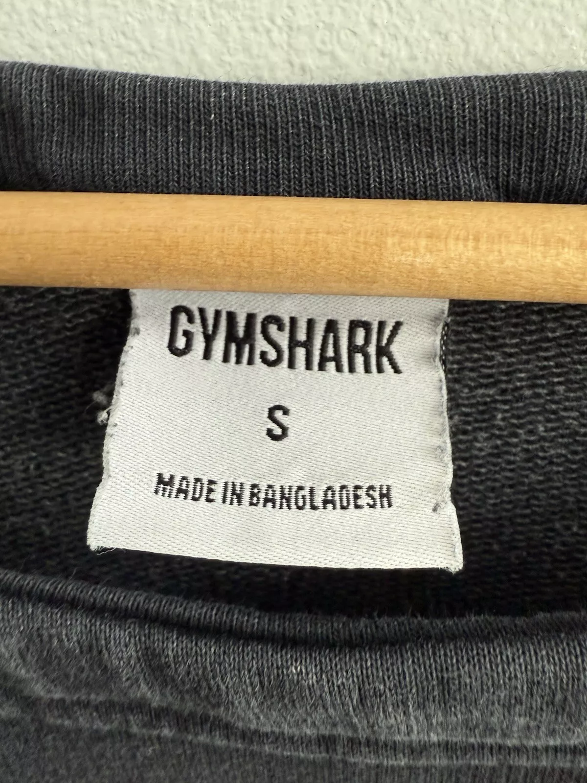 gymshark terry knit logo faded shirt