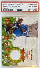 2022 Topps Holiday Wander Franco Relic RC #WRCWF Rookie Card SP PSA 10 💎