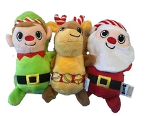 Woof Santa, Reindeer & Elf Dog Toys 3-piece Christmas Holiday Gift Set