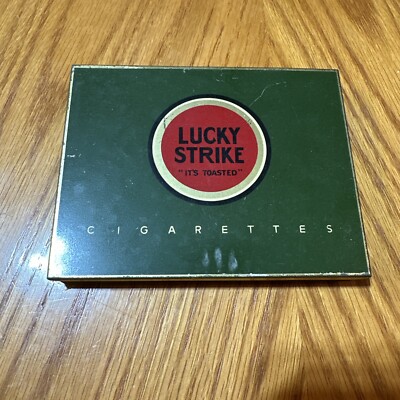Vintage Lucky Strike IT’S TOASTED Cigarette Tin American Tobacco Company  Nice