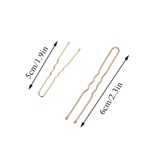 50Pcs/Bag Metal U Shaped Hair Clips Curly Wavy Hairpins Hair Accessories Simple - Picture 3 of 23