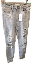Cello The Destinee Distressed Jeans, NEW, 27" Inseam, Junior Size 5