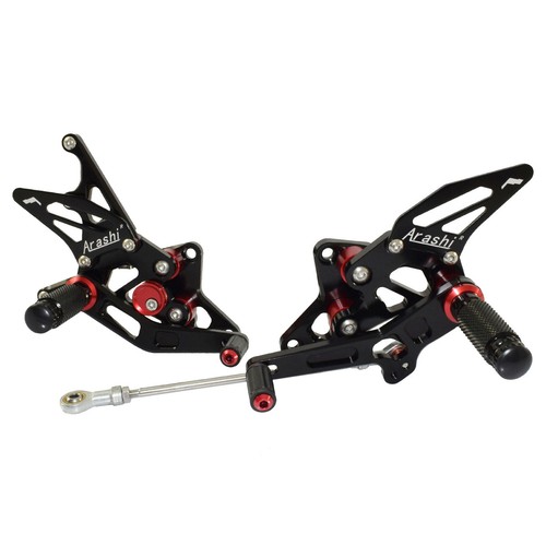 CNC Adjustable Rearset Foot Pegs Black For SUZUKI Hayabusa GSX1300R GSX-R 1300 - Picture 5 of 6