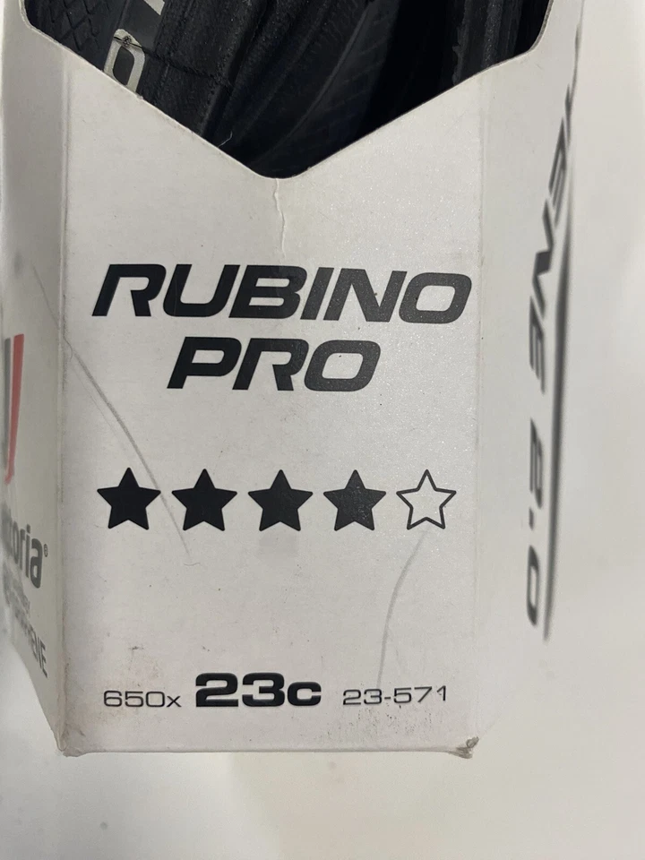 Vittoria Rubino Pro G2.0 公路轮胎 - 650c x 23,钳子,折叠,黑色,150tpi — 第 2/4 张图片