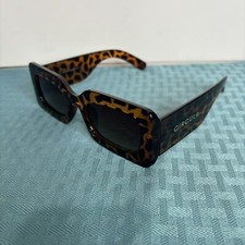 Circulr Gustavo Sunglasses 51024-145 Leopard Square Frame Sunnies