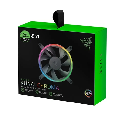 Razer Kunai Chroma 120mm ARGB Case Fan – PWM | 1-Pack | US Seller