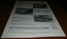 prospekt blatt alt walther büro addier rechen maschinen  reklame werbung 1957