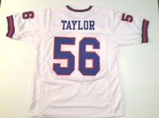 UNSIGNED CUSTOM Sewn Stitched Lawrence Taylor White Jersey - M, L, XL, 2XL, 3XL