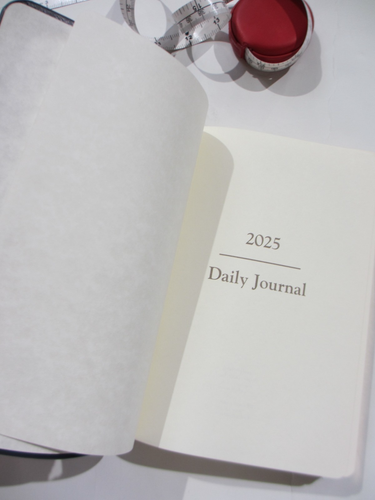 2025 Datebook Daily Journal 8x5" Graphic Image Leather NAVY - Picture 3 of 7