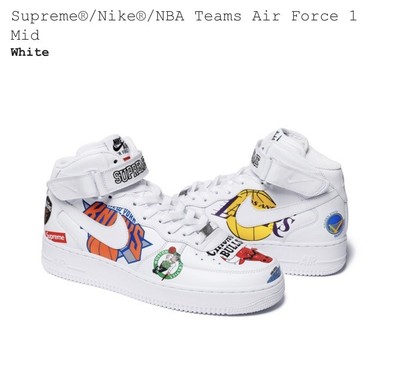 supreme x nba x nike air force 1 mid