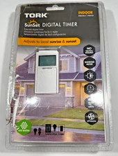Tork SunSet In-Wall Indoor Digital Lighting Timer, RZ307 (16-Amps 120/277V)