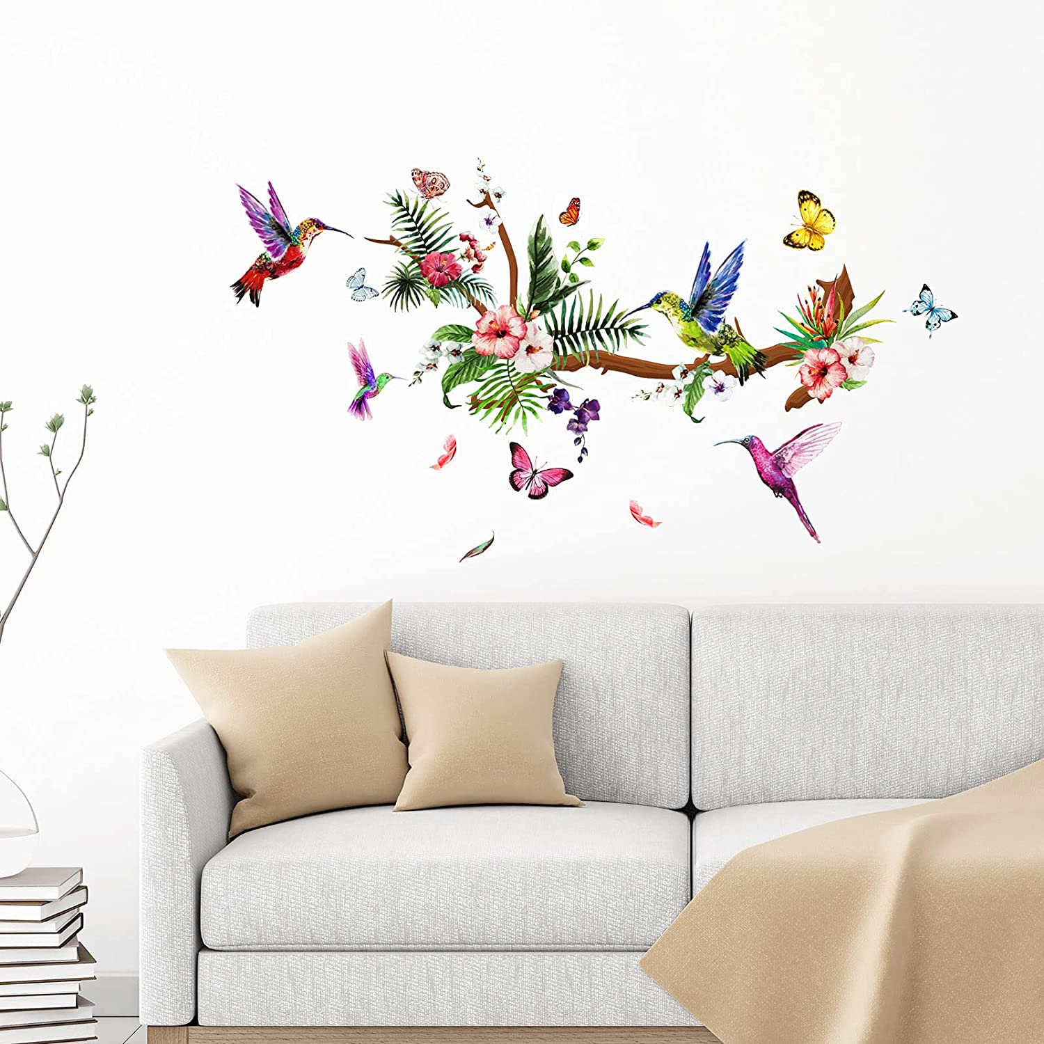Hummingbirds Wall Decals Peel and Stick Birds Vinyl Wall Stickers Butterfly eBay